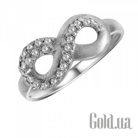 Женские кольца Женское серебряное кольцо с куб. циркониями, 17.5