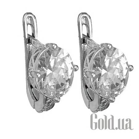 Серьги Серебряные серьги с куб. циркониями