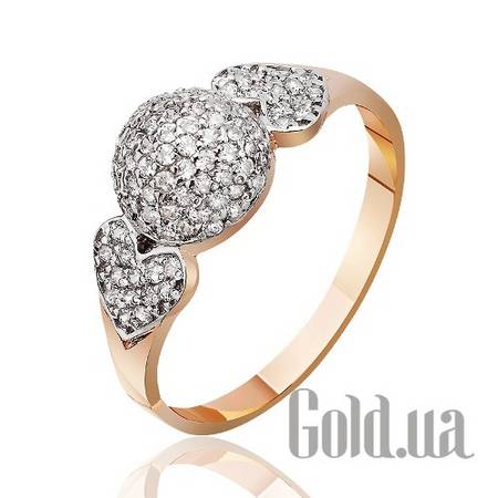 Кольцо Золотое кольцо с  куб. циркониями, 17