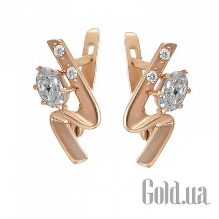 Серьги Золотые серьги с куб.циркониями