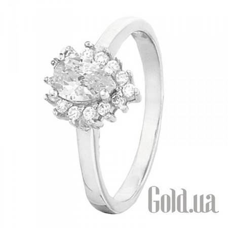 Кольцо Серебряное кольцо с  куб. циркониями, 17