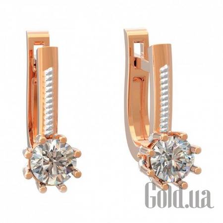 Серьги Золотые серьги с куб. циркониями