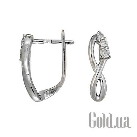 Серьги Золотые серьги с бриллиантами