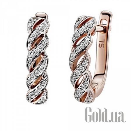 Серьги Золотые серьги с бриллиантами