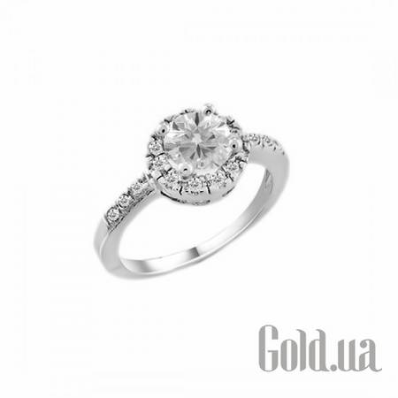 Кольцо Серебряное кольцо с куб. циркониями, 17.5