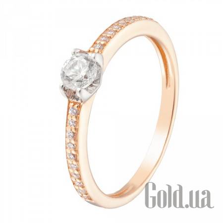 Кольцо Золотое кольцо с куб. циркониями, 17.5