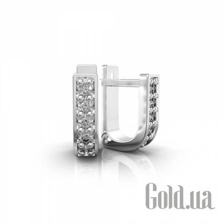 Серьги Серебряные серьги с куб. циркониями