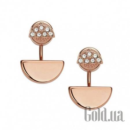 Пусеты (гвоздики) Стальные серьги в позолоте