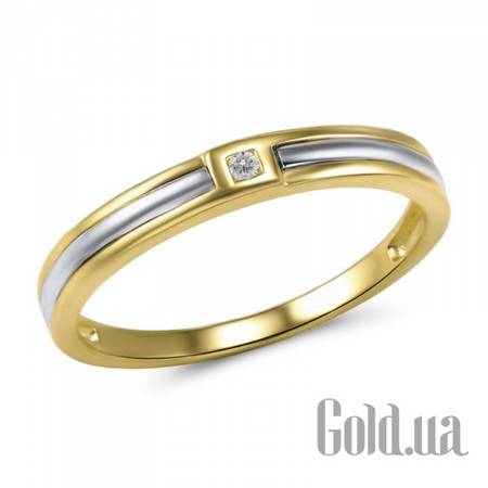 Обручальное кольцо Золотое обручальное кольцо с бриллиантом, 16