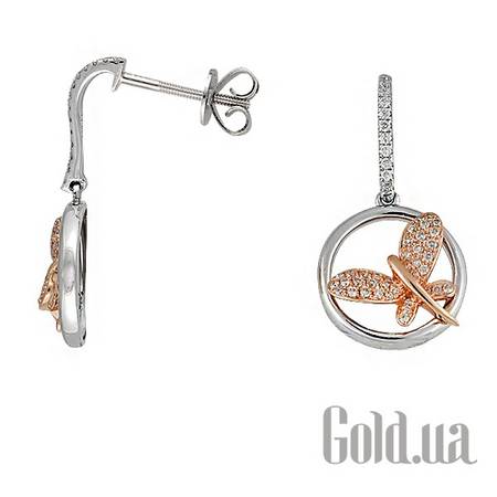 Серьги с подвесками Золотые серьги с бриллиантами