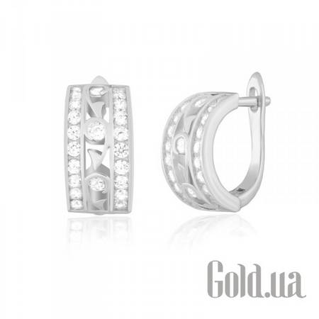 Серьги Серебряные серьги с куб. циркониями