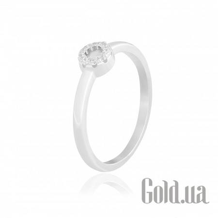 Кольцо Серебряное кольцо с куб. циркониями, 17.5