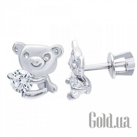 Детские серьги Серебряные серьги с куб. циркониями