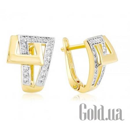 Серьги Золотые серьги с куб. циркониями