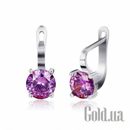 Серьги Серебряные серьги с куб. циркониями