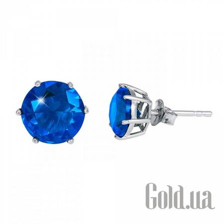 Серьги-гвоздики Серебряные серьги с куб. циркониями