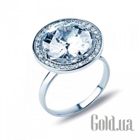 Женские кольца Женское серебряное кольцо с куб. циркониями, 18.5