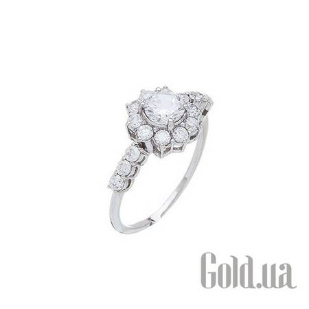 Кольцо Серебряное кольцо с куб. циркониями, 17.5