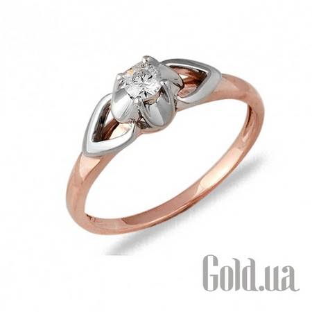 Кольцо Золотое кольцо с бриллиантом, 18.5