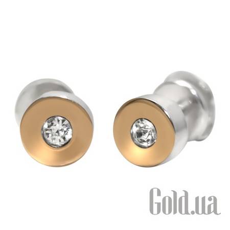 Детские серьги Серебряные серьги с куб. циркониями в позолоте