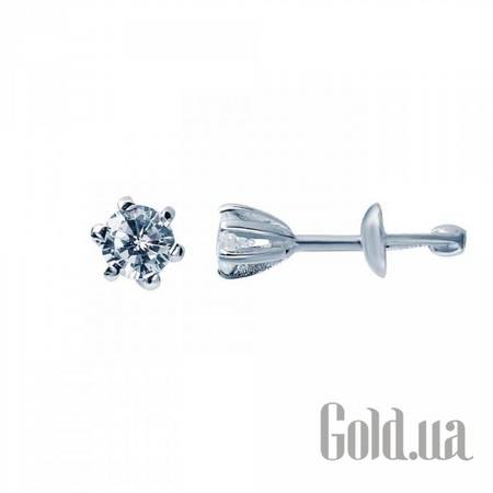 Серьги-гвоздики Серебряные серьги с куб. циркониями