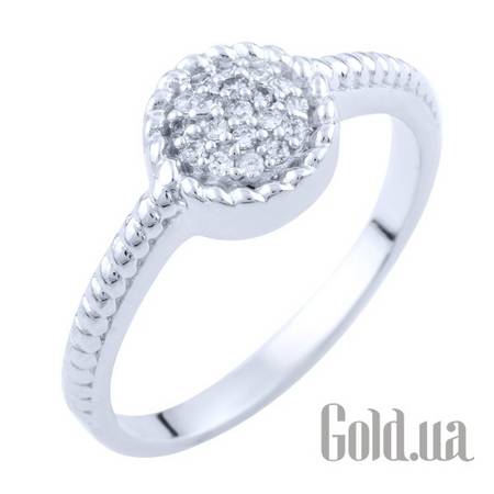 Кольцо Серебряное кольцо с куб. циркониями, 16.5