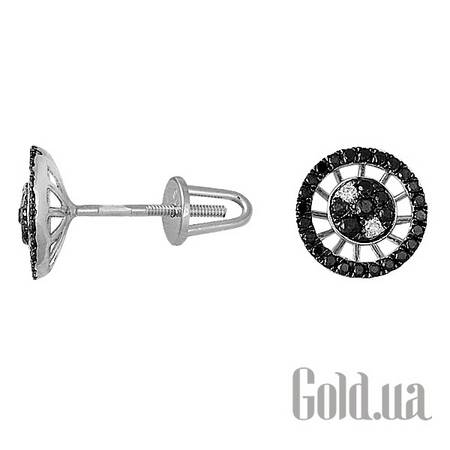 Серьги-гвоздики Золотые серьги с бриллиантами