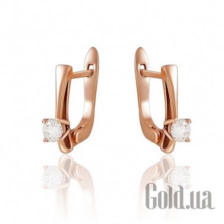 Серьги Золотые серьги с бриллиантами
