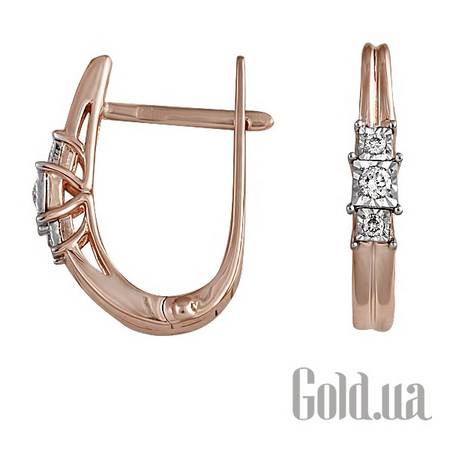 Серьги Золотые серьги с бриллиантами