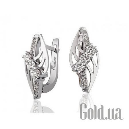 Серьги Золотые серьги с бриллиантами