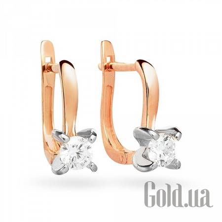 Серьги Золотые серьги с куб. циркониями