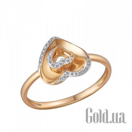 Кольцо Золотое кольцо с бриллиантами, 17.5