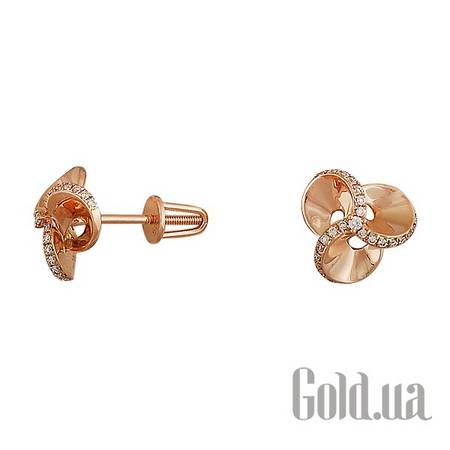 Серьги-гвоздики Золотые серьги с бриллиантами