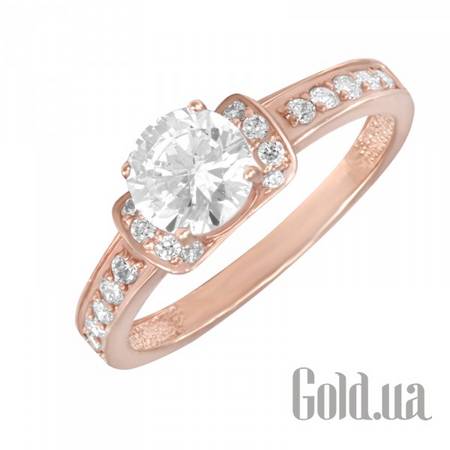 Кольцо Золотое кольцо с куб. циркониями, 17.5