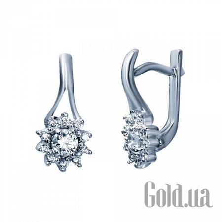 Серьги Серебряные серьги с куб. циркониями