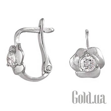 Серьги Золотые серьги с куб. циркониями