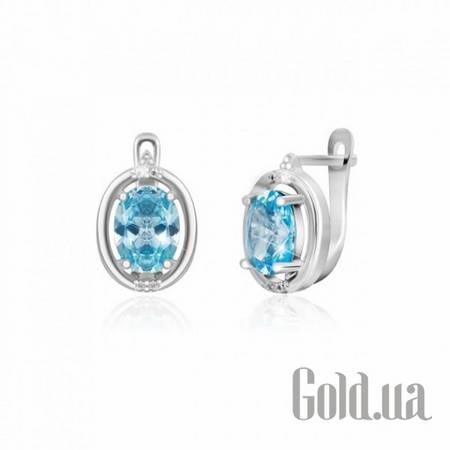 Серьги Серебряные серьги с куб. циркониями