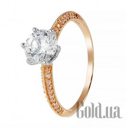 Кольцо Золотое кольцо с циркониями Swarovski Zirconia, 17