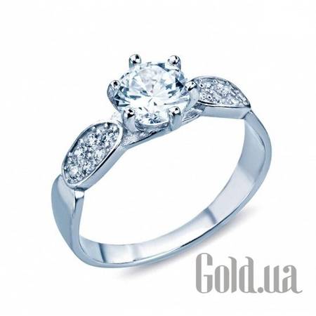 Кольцо Серебряное кольцо с  куб. циркониями, 16.5