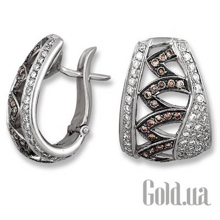 Серьги Золотые серьги с бриллиантами