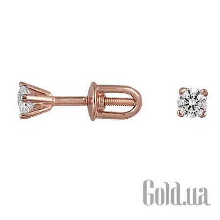 Серьги-гвоздики Золотые серьги с куб. циркониями