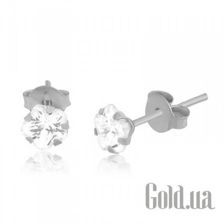Серьги-гвоздики Серебряные серьги с куб. циркониями