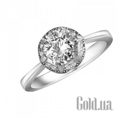 Кольцо Серебряное кольцо с куб. циркониями, 17.5