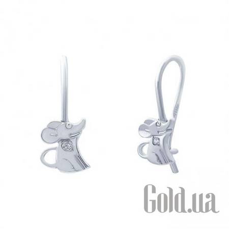 Детские серьги Серебряные серьги с куб. циркониями