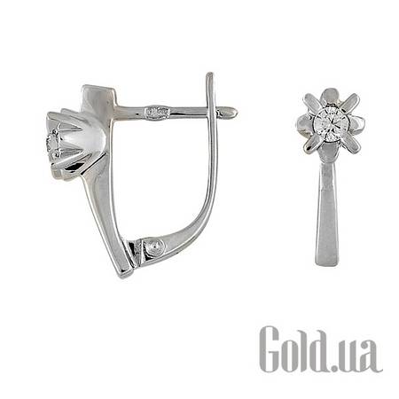 Серьги Золотые серьги с бриллиантами