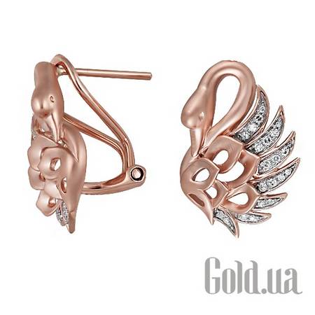 Серьги Золотые серьги с бриллиантами