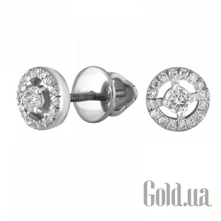 Серьги-гвоздики Золотые серьги с бриллиантами