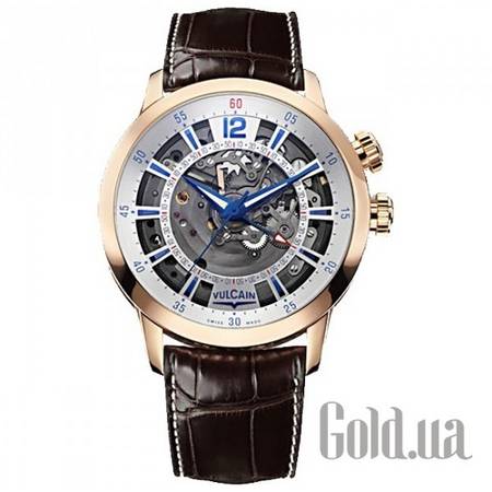 Швейцарские часы Anniversary Heart Pink Gold silver skeleton dial 180528.178 L/BK