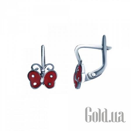 Серьги Серебряные серьги с эмалью