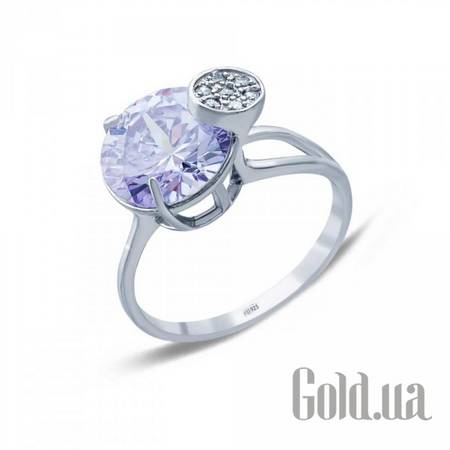 Женские кольца Женское серебряное кольцо с куб. циркониями, 17.5